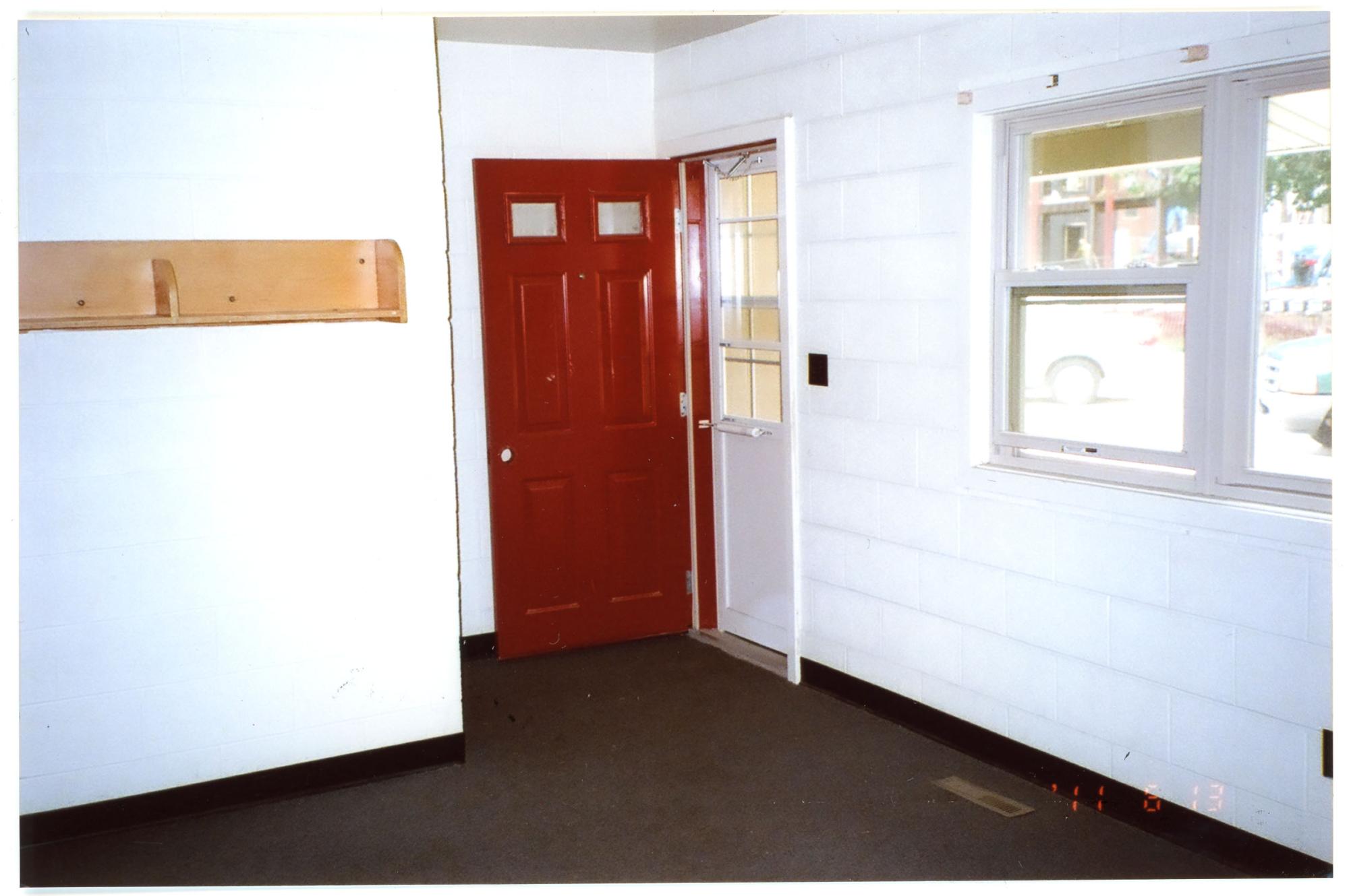 College Courts unit interior after being prepped for demolition