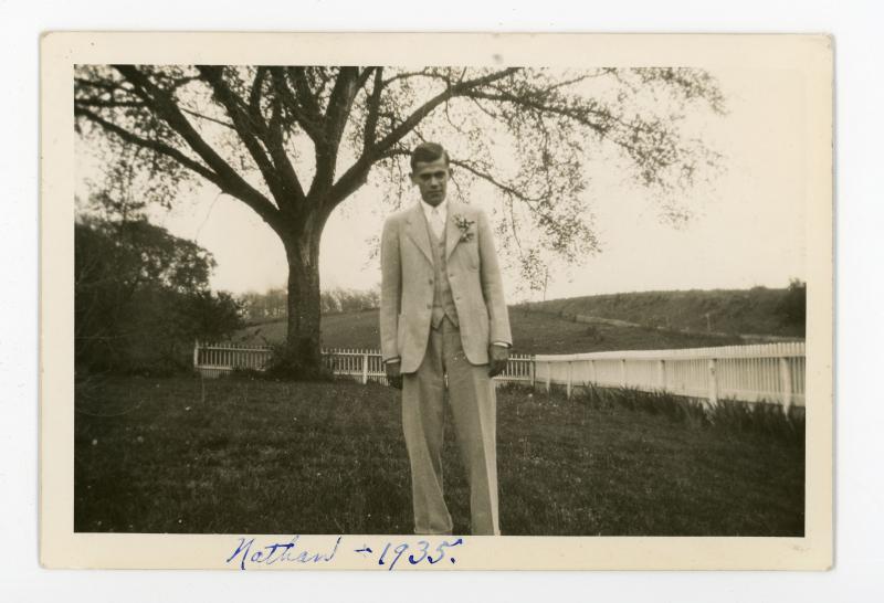 Nathan dressed up in 1935.