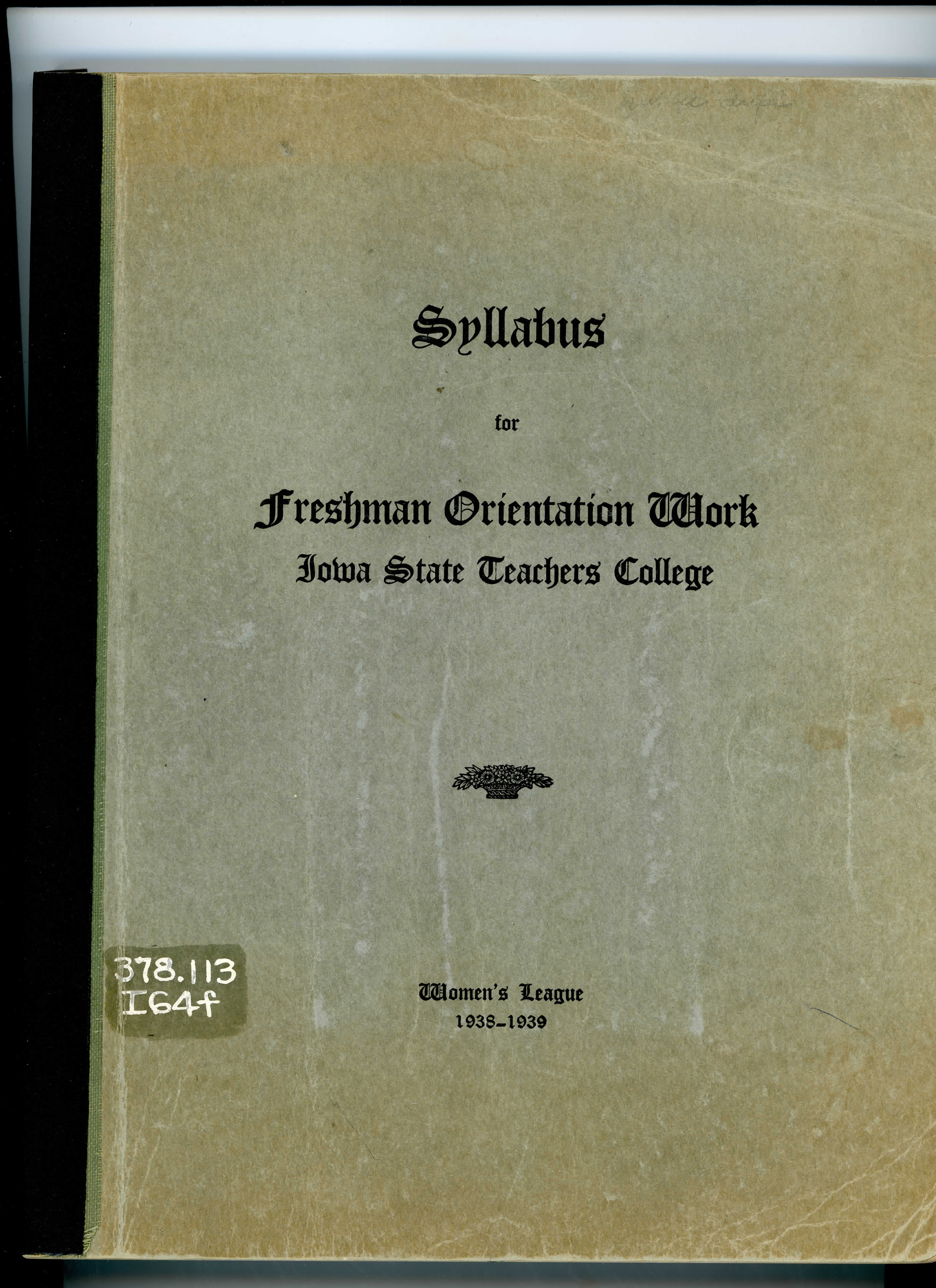 Syllabus for Freshman Orientation Week