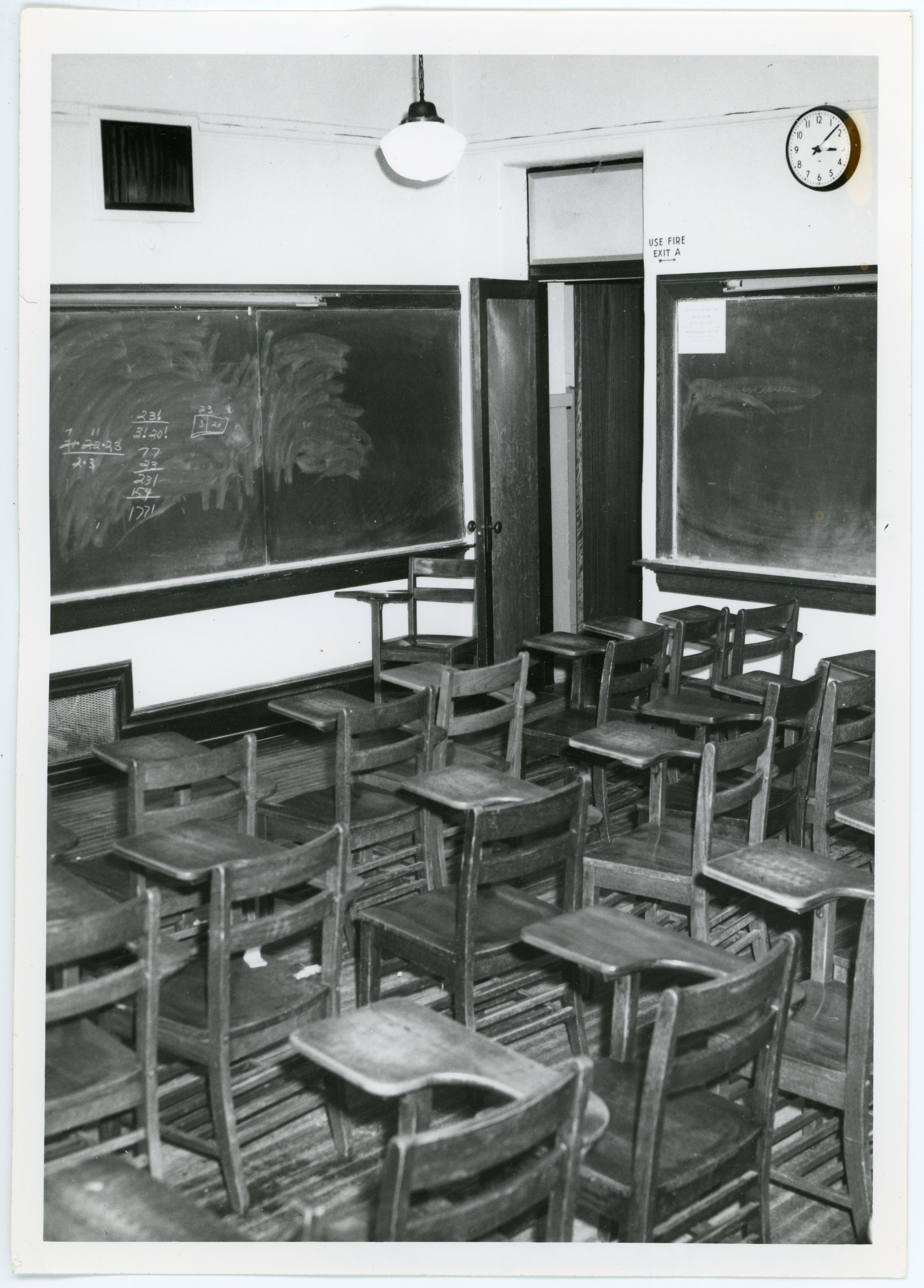 Lang Hall classroom, February 1962