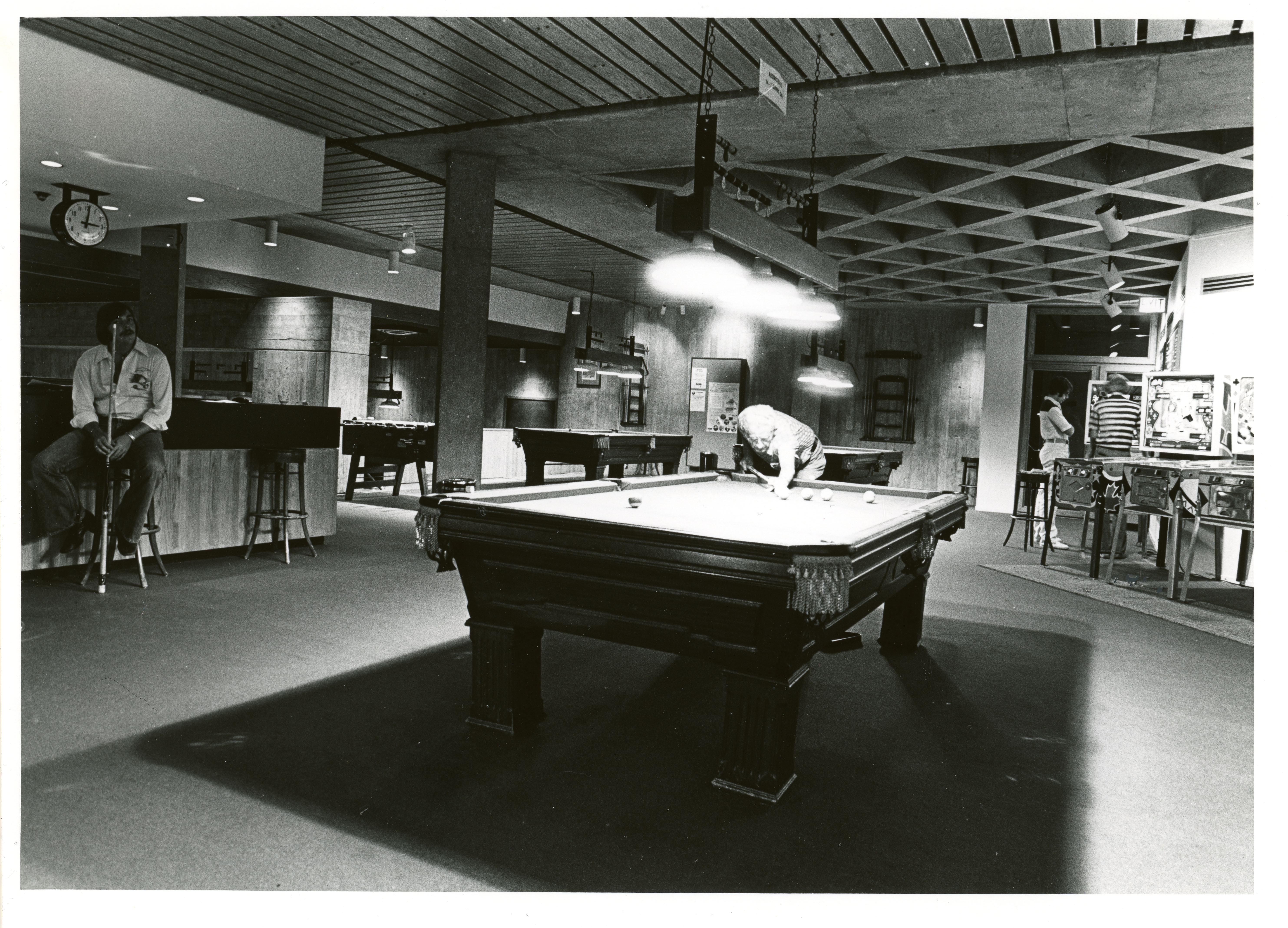 Man playing billiards in the Union
