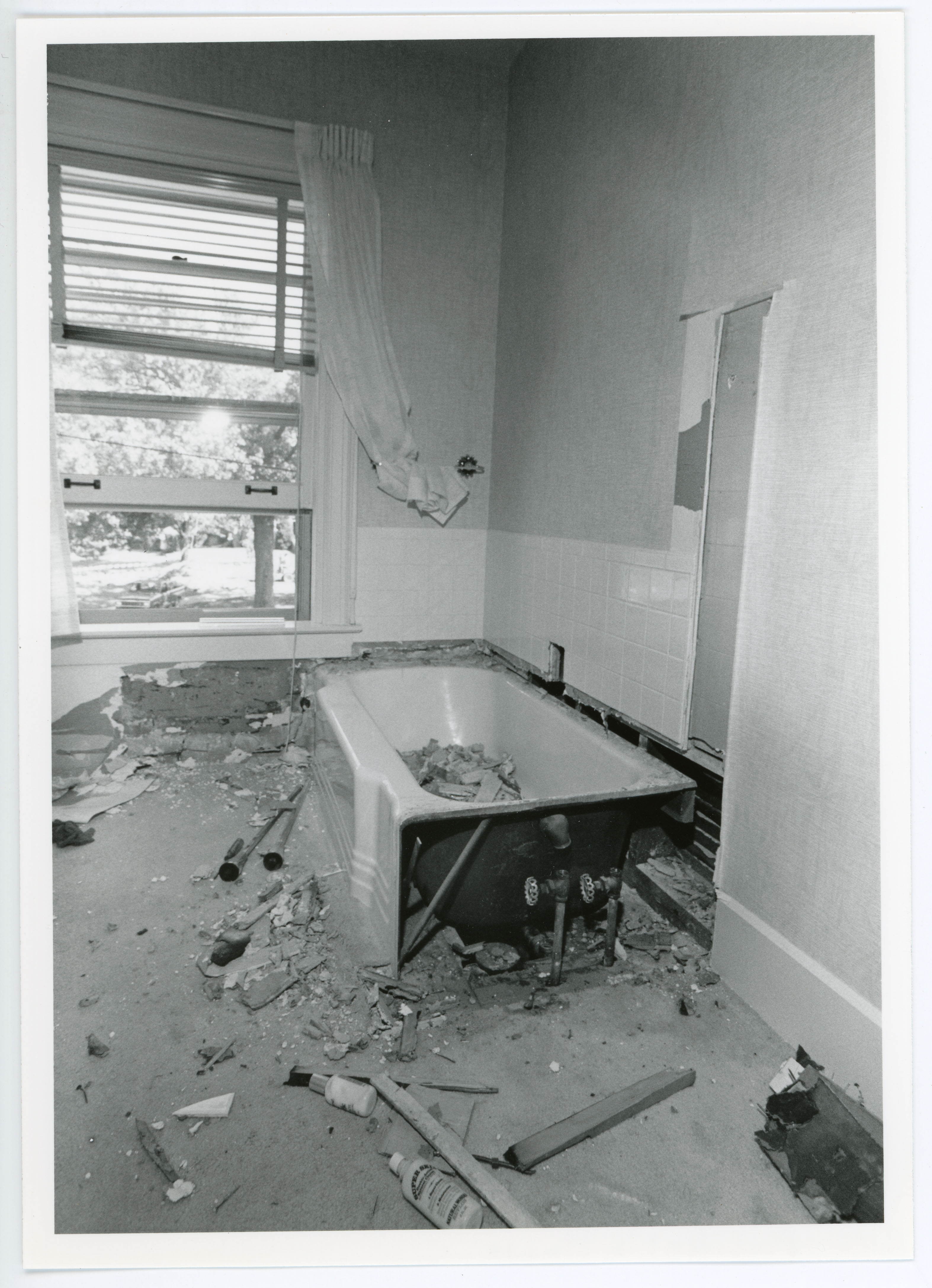 Bathroom in the President's home during renovation