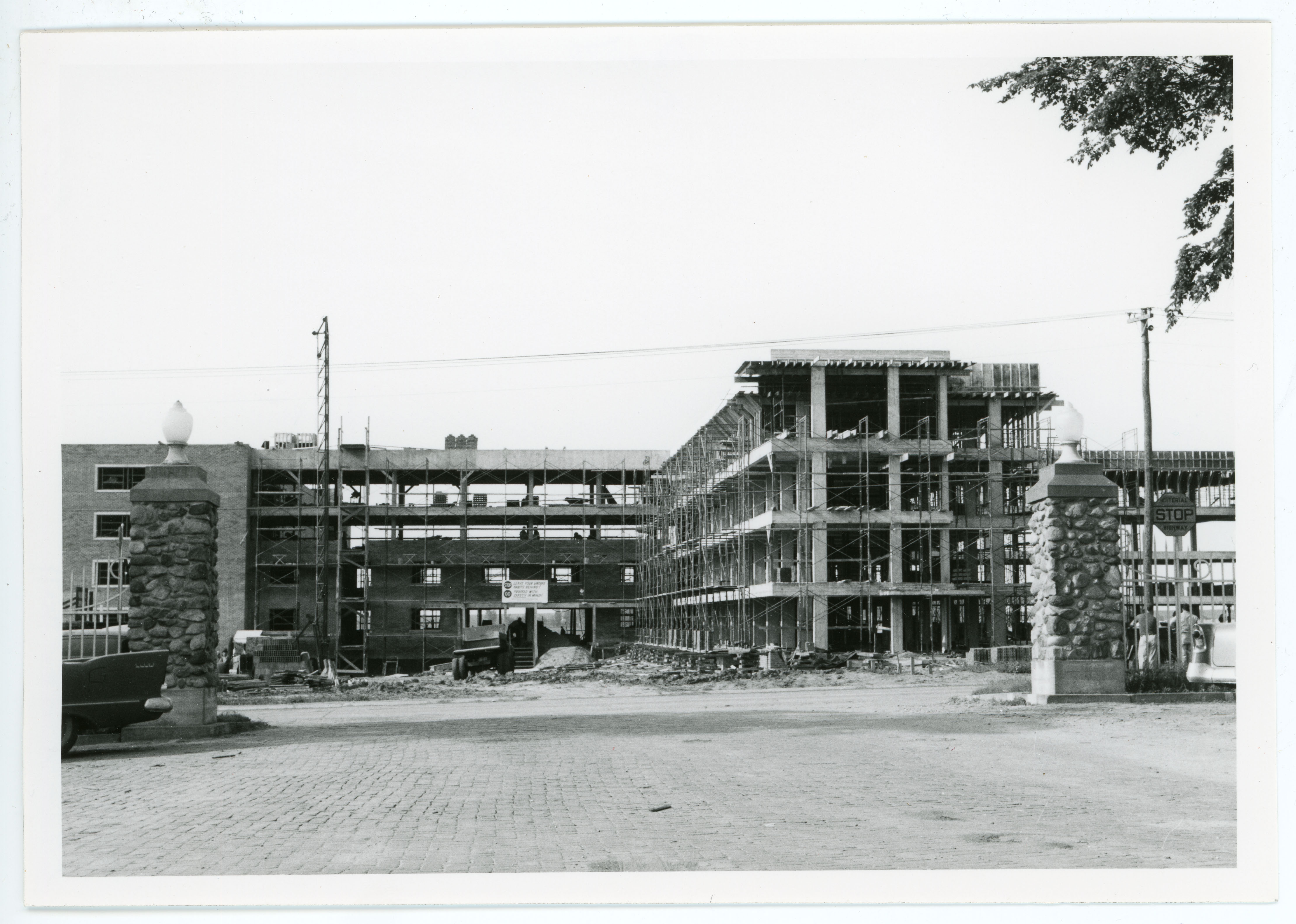 Regents Hall, later Rider Hall, under construction, 1961
