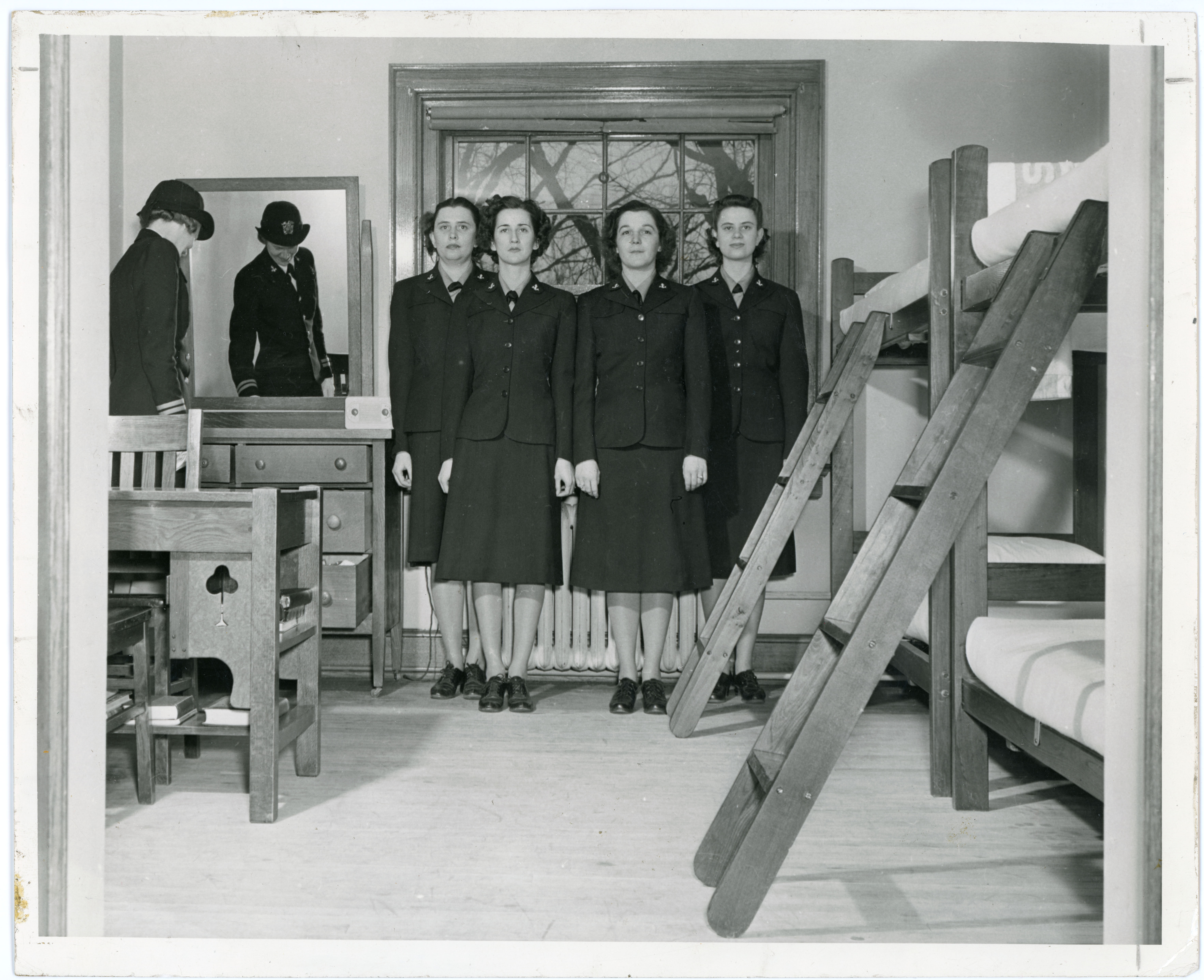 Inspection of WAVES Barracks in Bartlett Hall