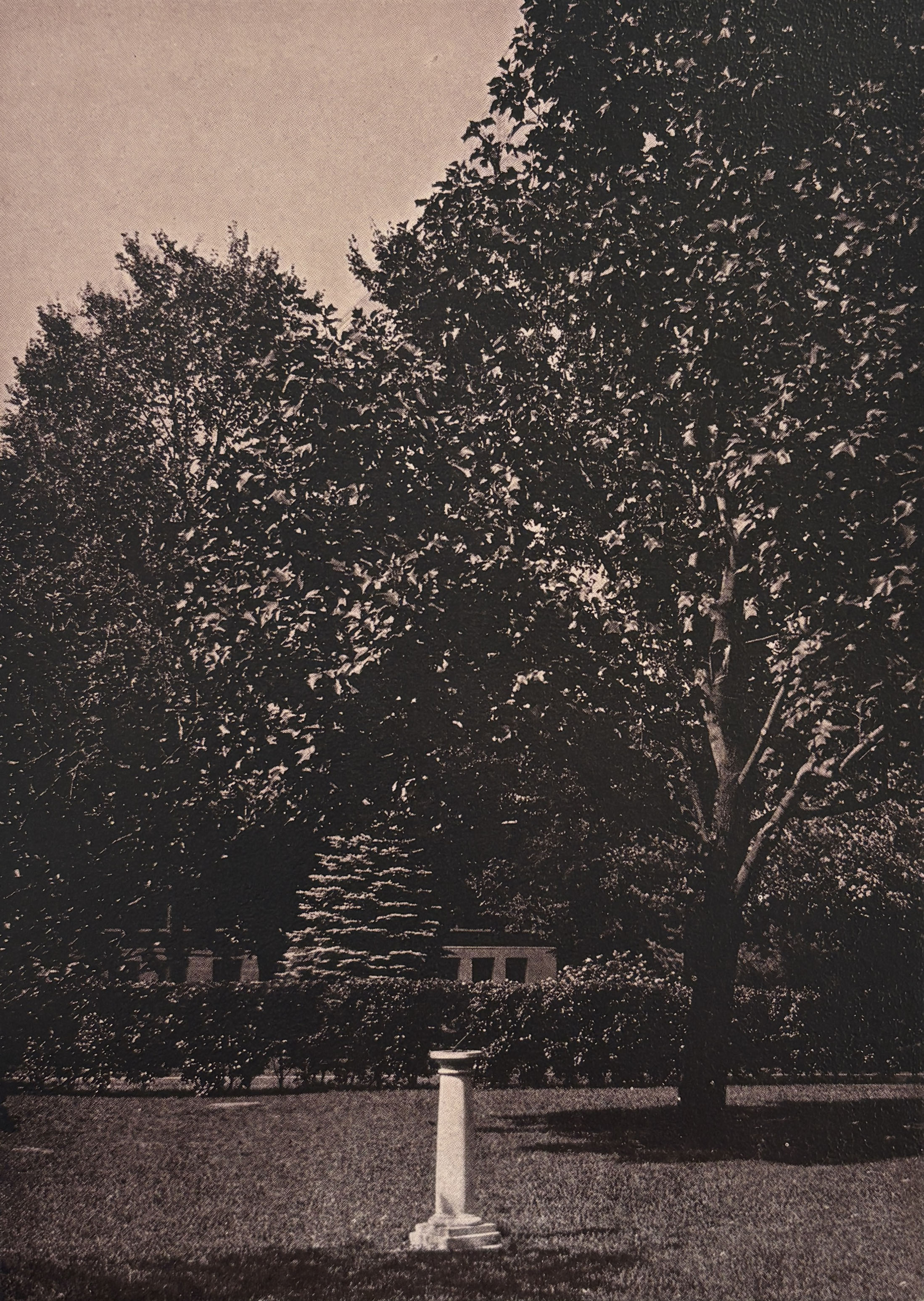 Sundial formerly located north of the President's House