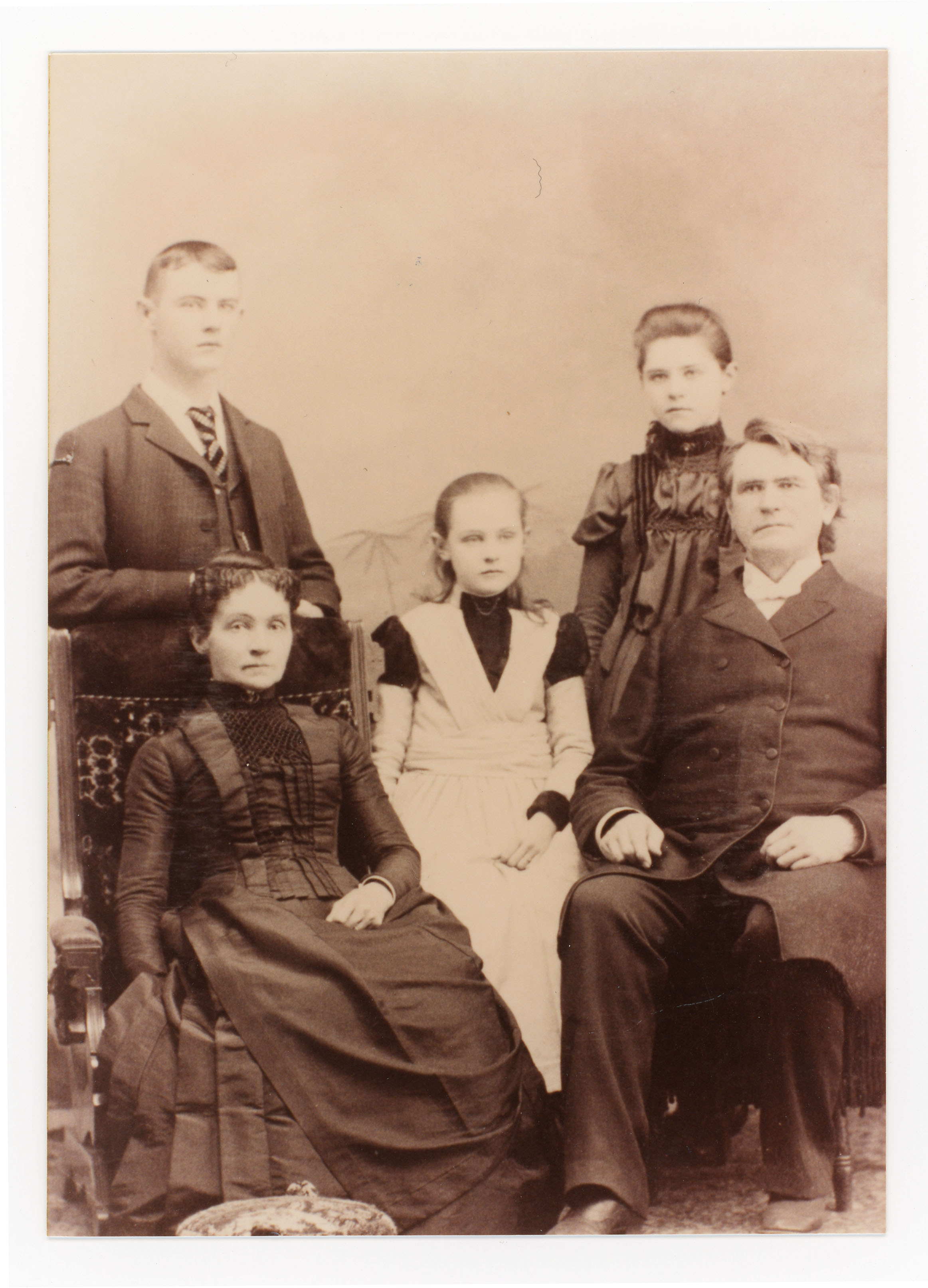 A photograph of Principal Gilchrist and his family.