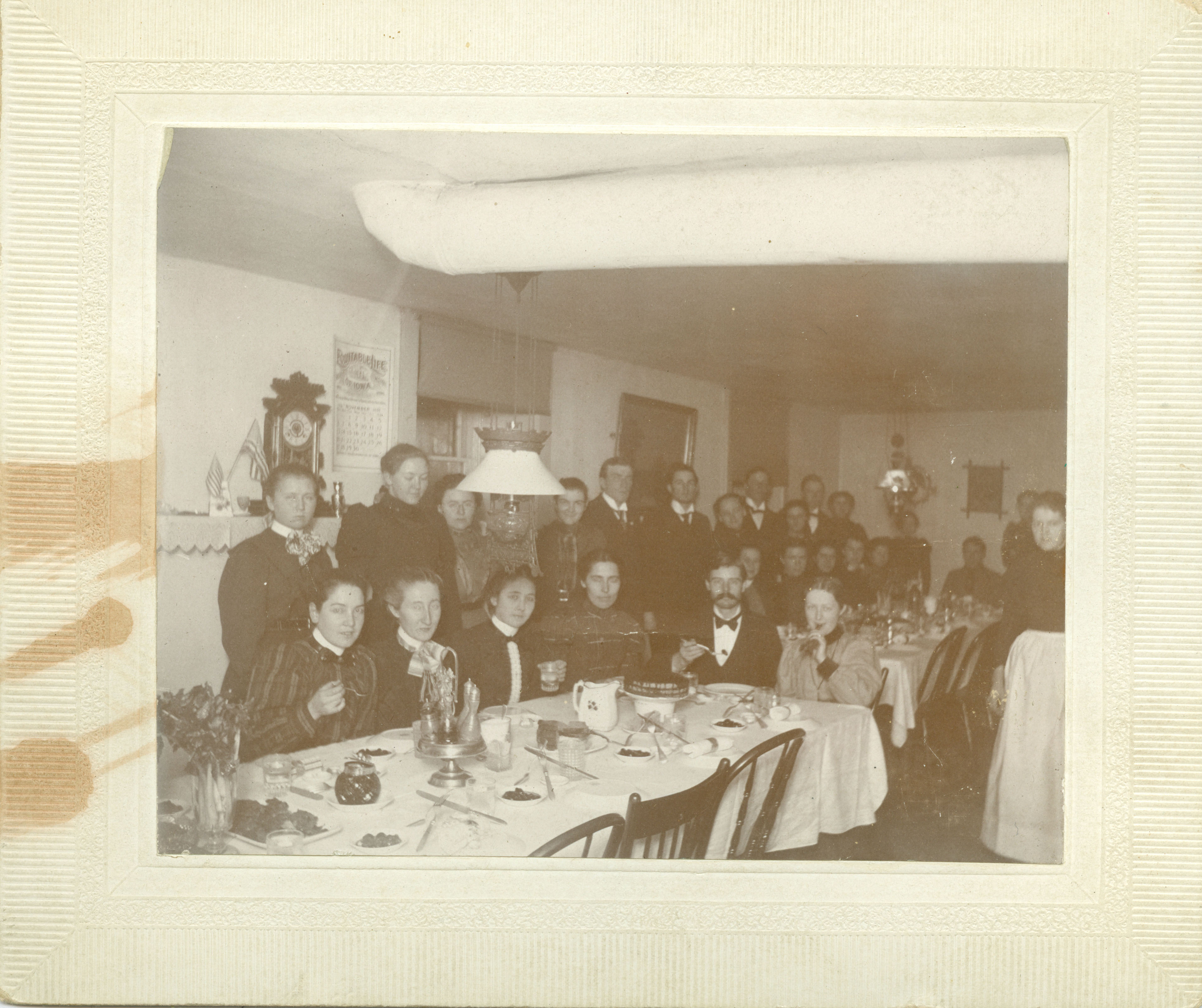 Dinner at Rownd Hall boarding house