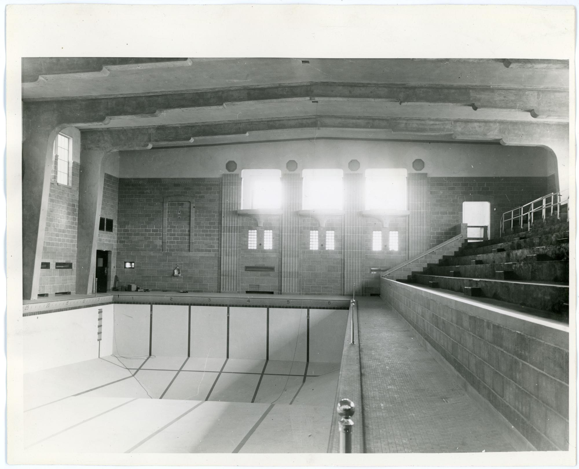 Pool adjacent to Women's Gym after construction