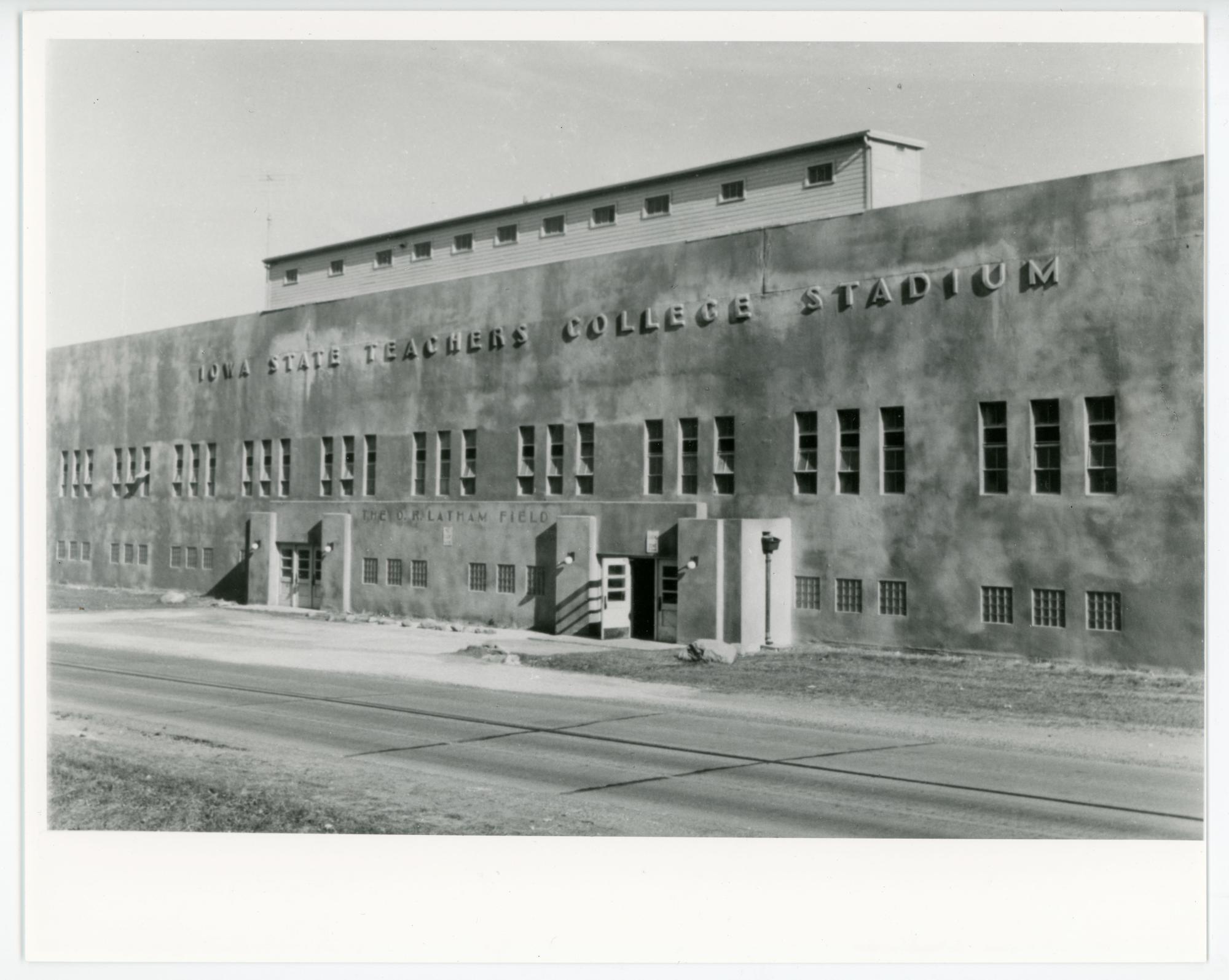 Exterior of the stadium building