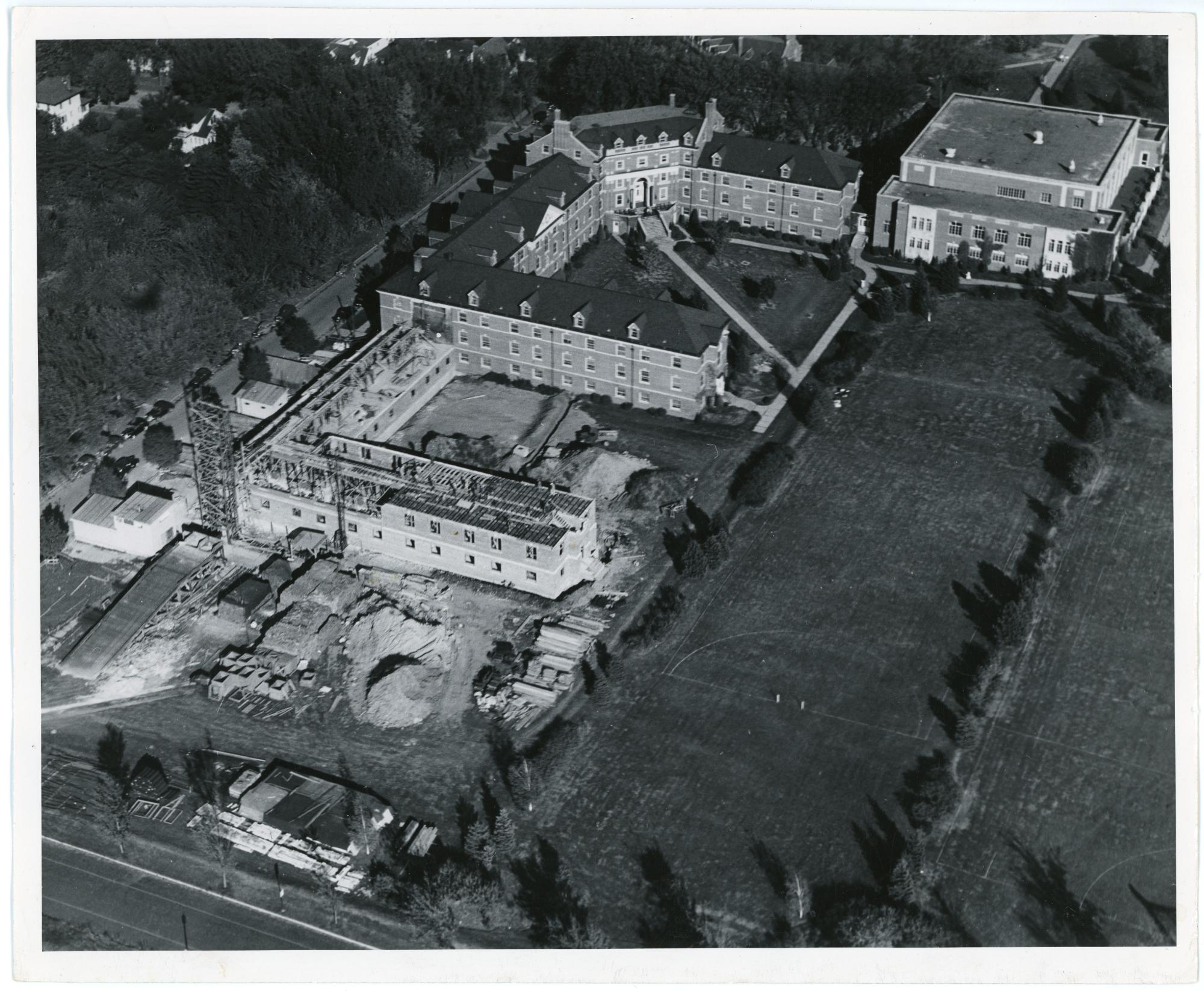 Lawther Hall addition under construction