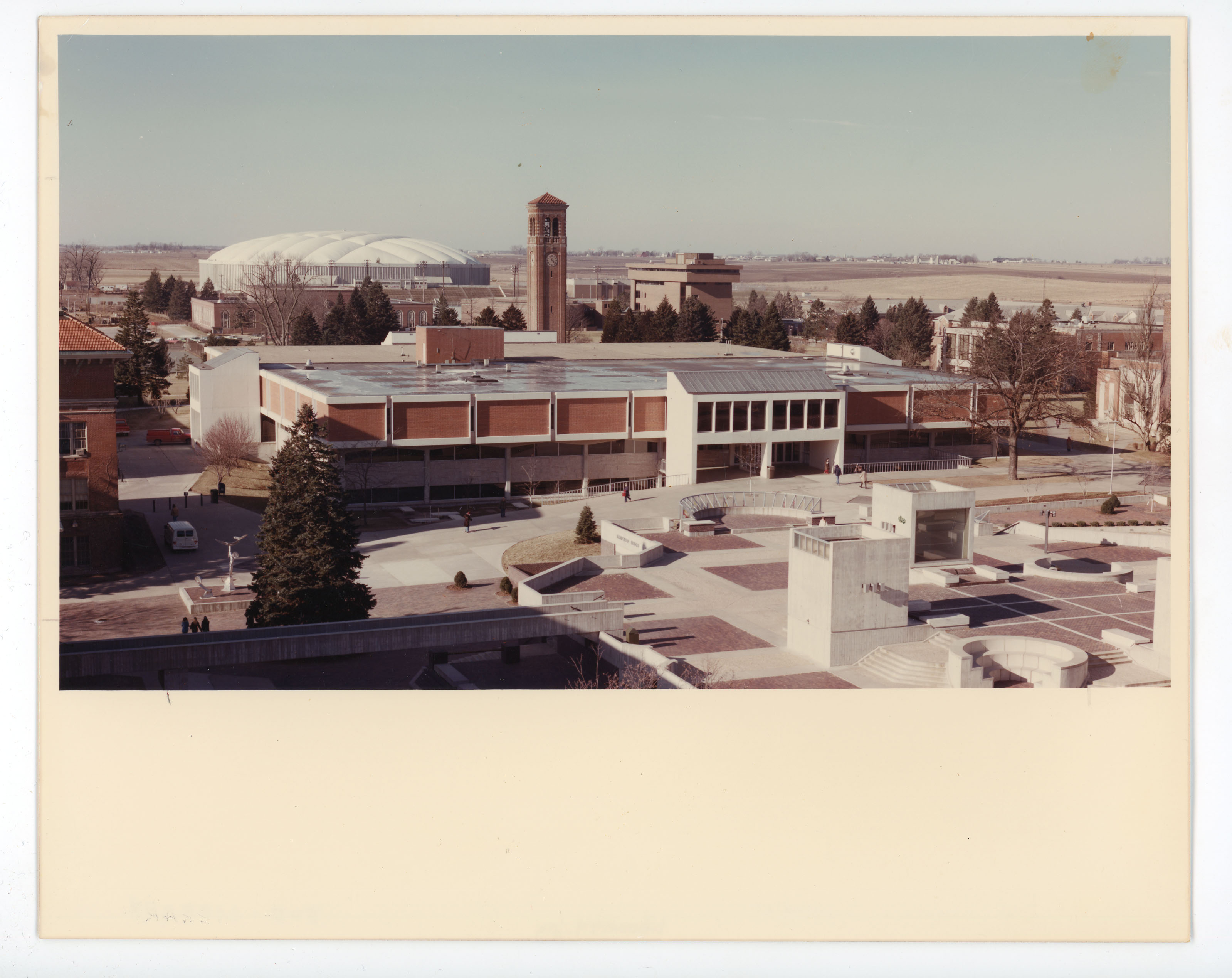 The Library and the Union, c. 1980; oak on the right.