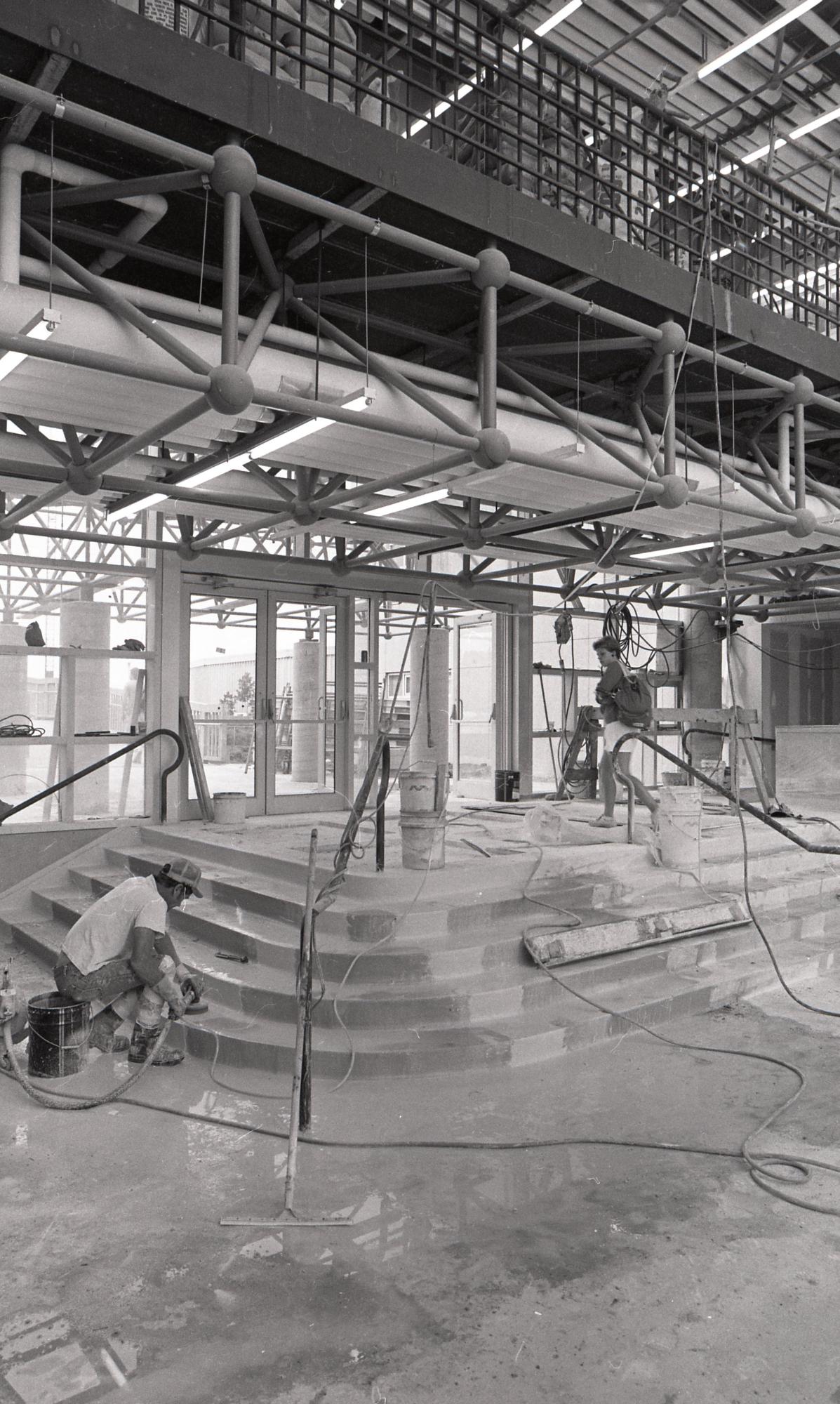 Construction of Kamerick Art Building stairs