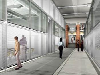 East Gymnasium hallway computer model