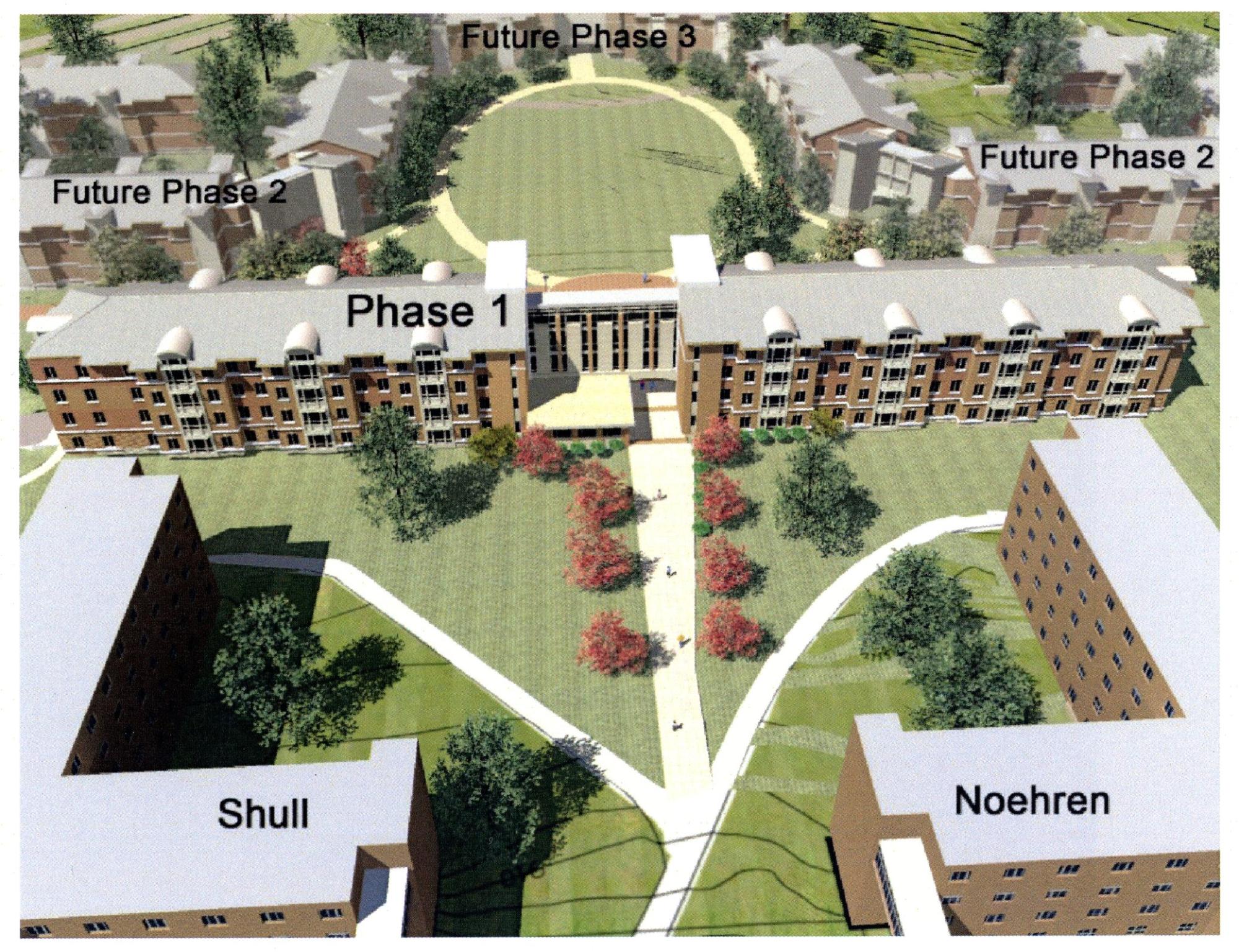 Computer generated image of plans for Panther Village Phase 1 from InVision Architecture