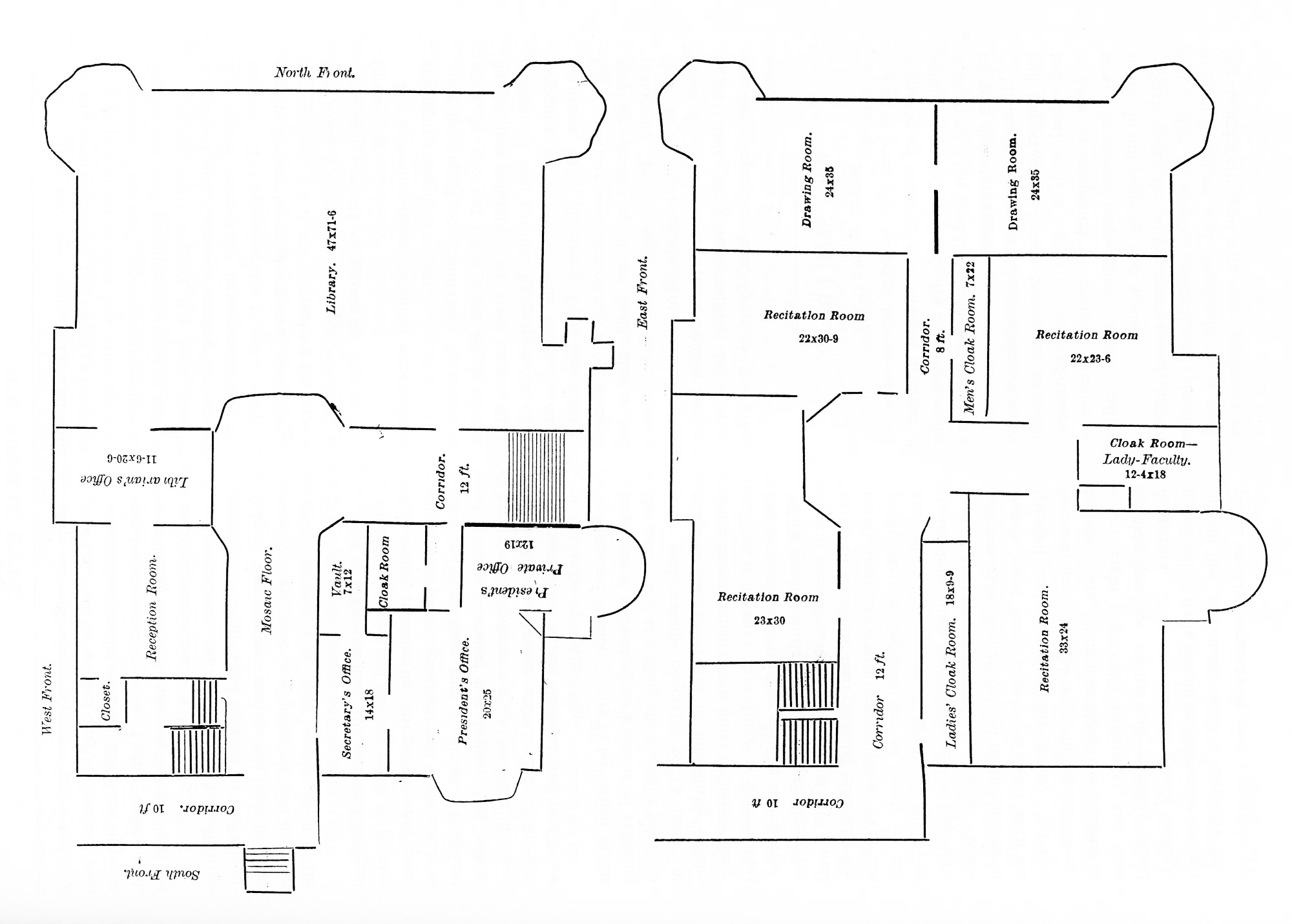 Floor plans for "New Central Building"