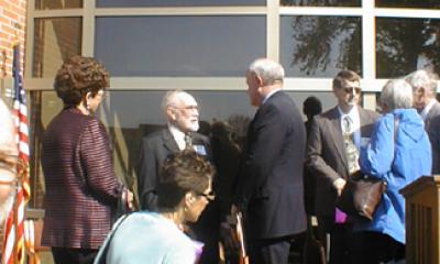 Clifford McCollum at dedication ceremony