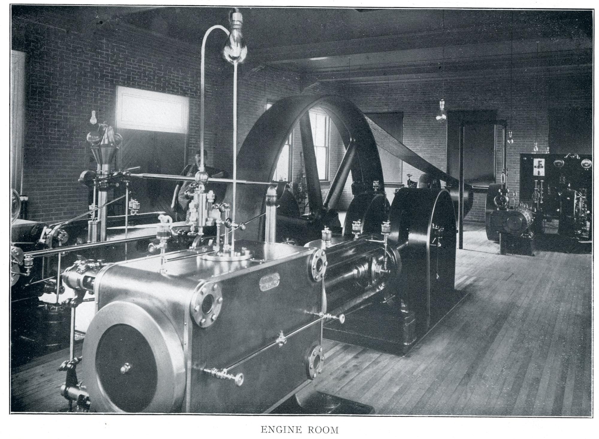 Power Plant engine room, circa 1903