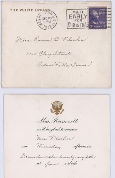 Eleanor Roosevelt invitation.