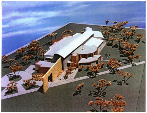 Architectural model of the Center for Energy and Environmental Education