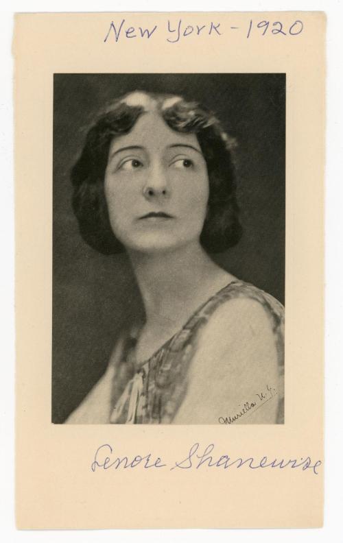 Lenore Shanewise, New York, 1920
