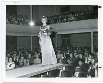 Old Gold Beauties contestant walking the runway during the pageant