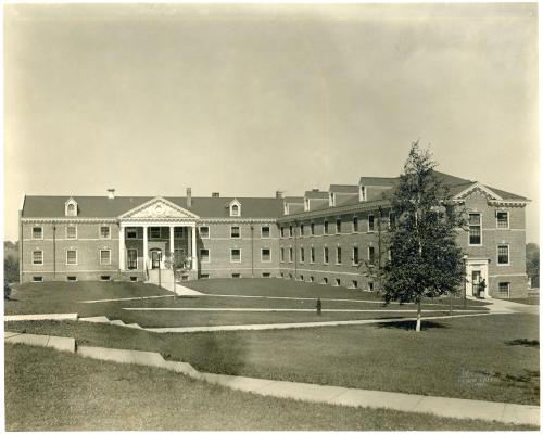 Exterior photograph of Bartlett Hall, undated.