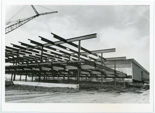 Administration Building addition under construction 