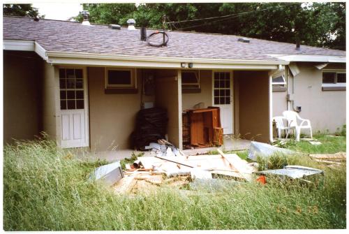 College Courts unit exteriors after being prepped for demolition