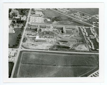 Aerial photograph of the Regents Complex construction