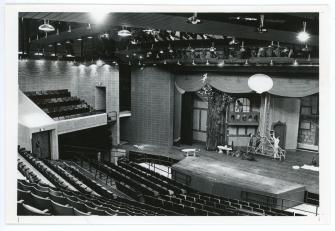 Set being completed on the Strayer-Wood stage