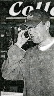 Photo of Mike Russell talking on the phone