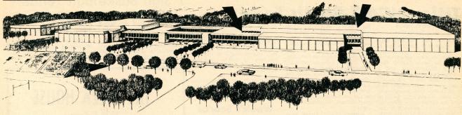 Architectural sketch of the Physical Education Center