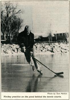 Individual plays Hockey on Prexy's Pond