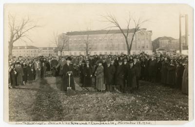 Photograph of the Campanile ground breaking ceremony
