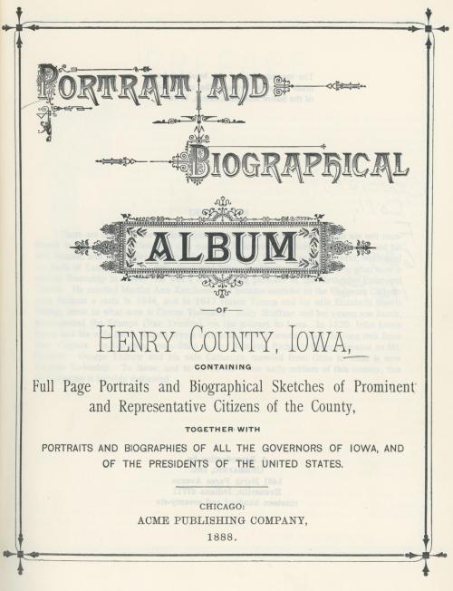 Henry County Title Page