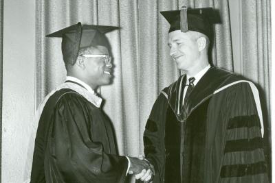 John Ogike and President Maucker, 1964