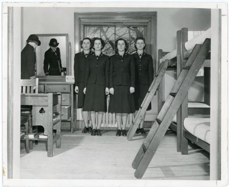 Inspection of WAVES Barracks in Bartlett Hall, undated.