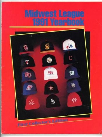 Front cover of the 1991 Midwest League yearbook