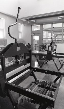 Photograph of equipment in one of the art rooms