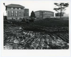 Ground after the demolition of the Old Administration Building