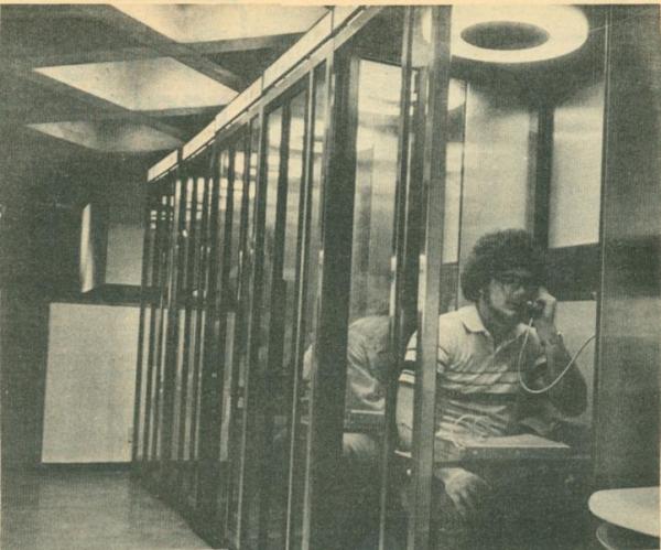 Telephone booths in Maucker Union