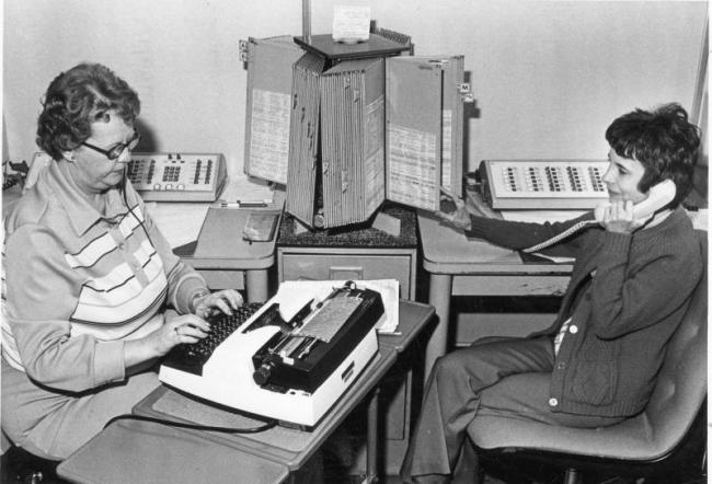 The telephone operation after its move to the Security Office, July 1978.