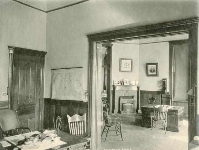 The President's Office, with a wall telephone in the background