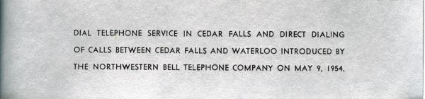 Northwesterm Bell dial service announcement