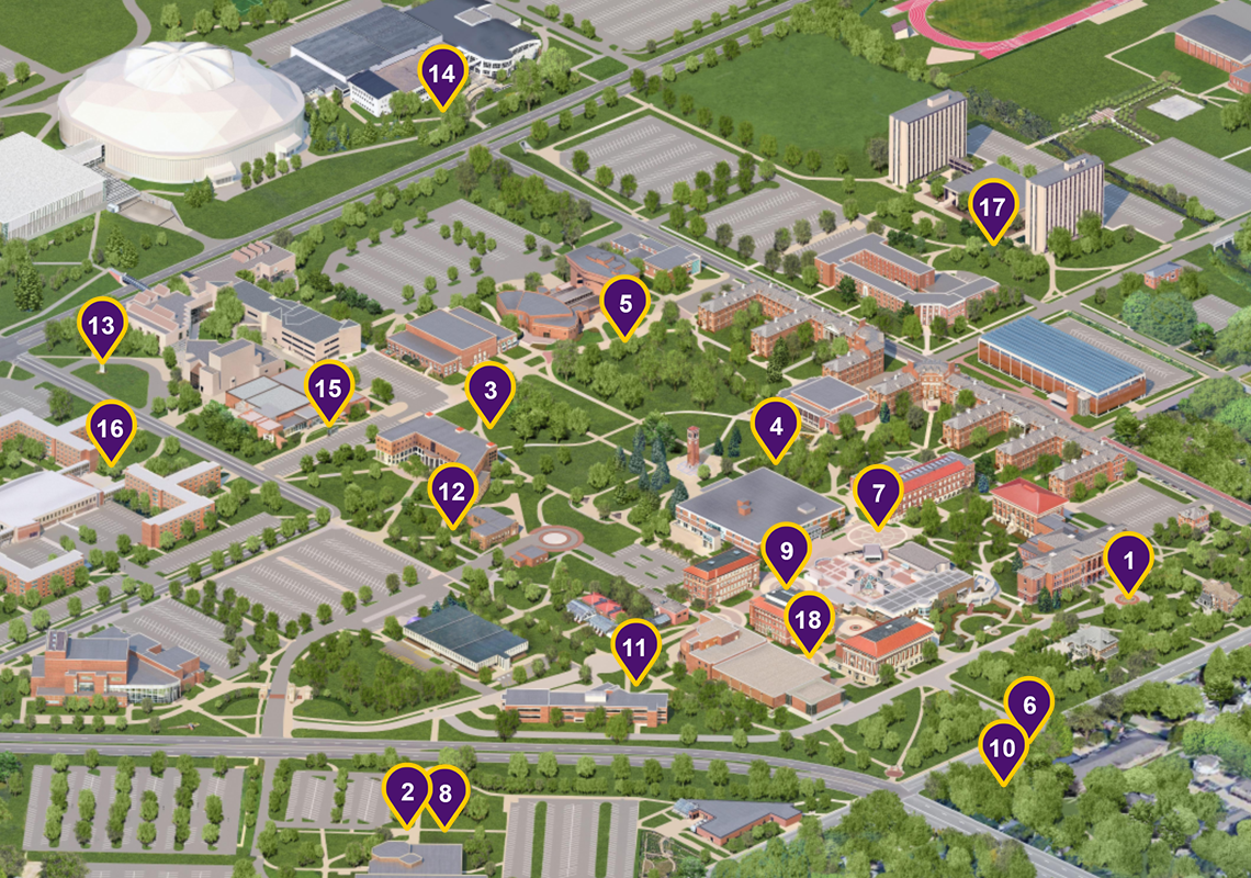 Uni Campus Map Cedar Falls - Corene Charlotte