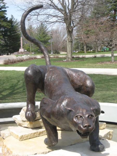 Panther scuopture in Memorial Garden