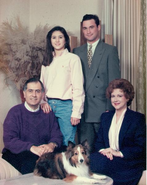 The Curris family with Peppermint