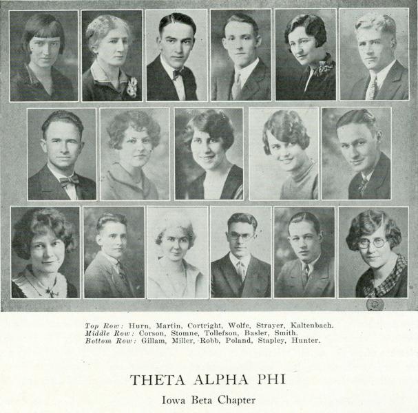 Theta Alpha Phi, 1927