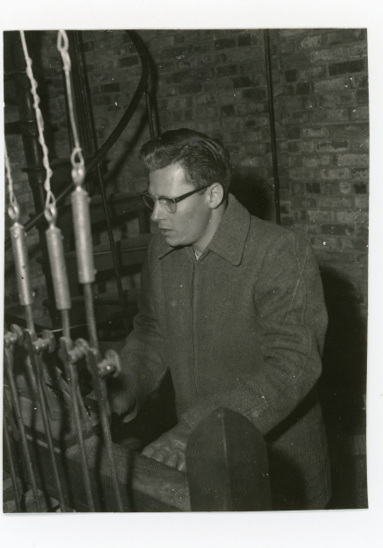 Man playing carillon