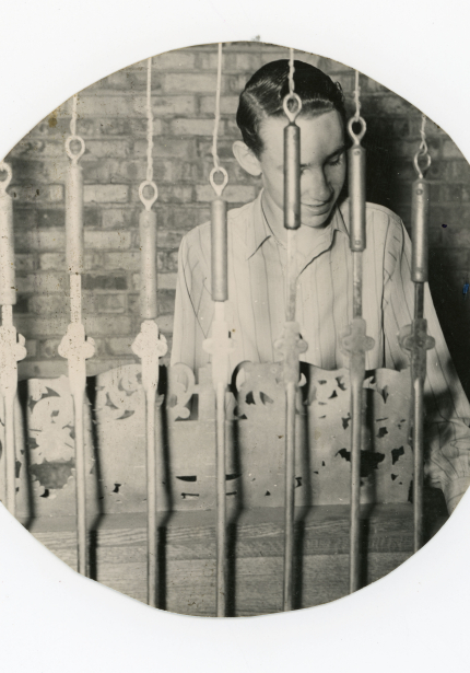 Man playing carillon chimes